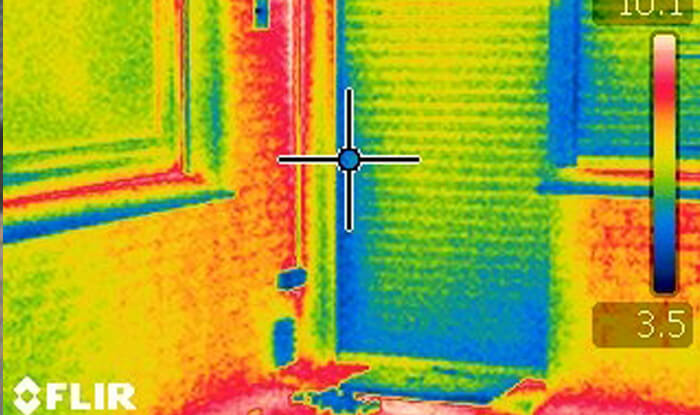 Thermografie der Außenwand – Wärmebild